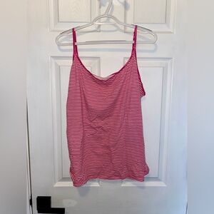 Mix & Co Striped Pink Tank Top